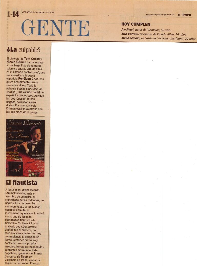 EL TIEMPO FEB 2001