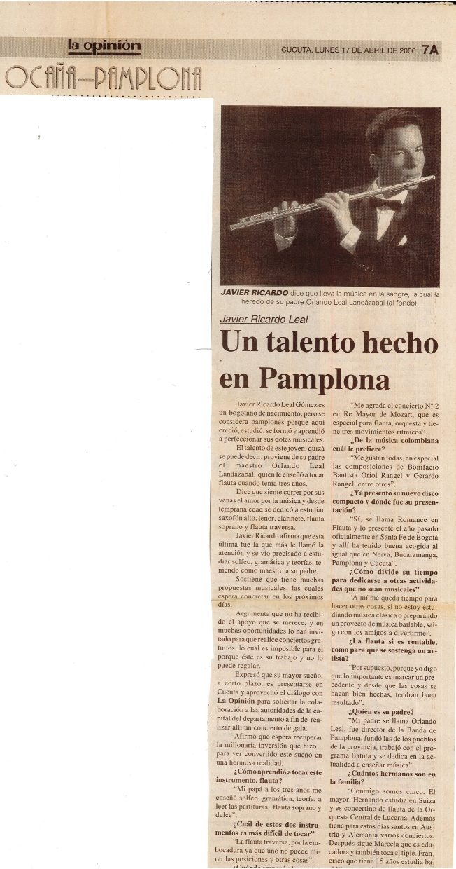 LA OPINION ABRIL 2000